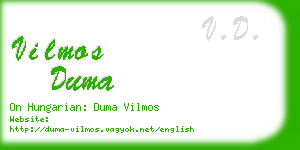 vilmos duma business card